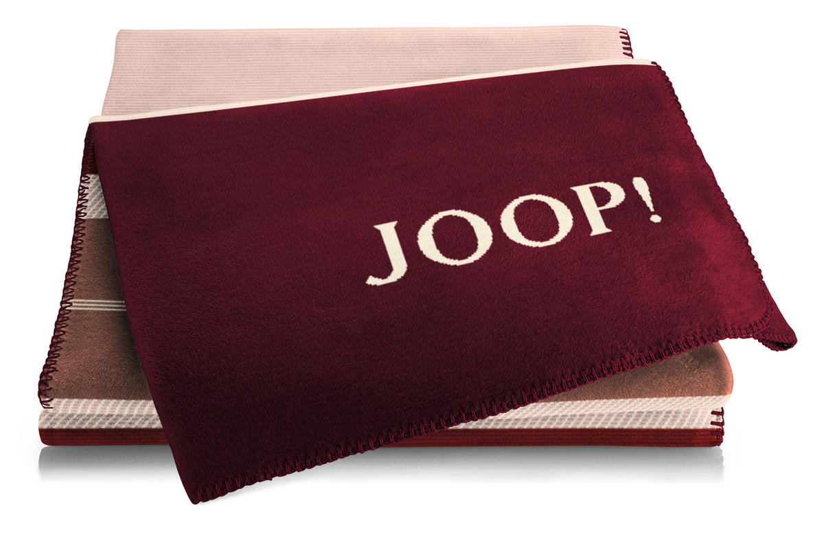 WOHNDECKE JOOP! HW 2025/26 150/200 cm  - Creme/Dunkelrot, Design, Textil (150/200cm) - Joop!