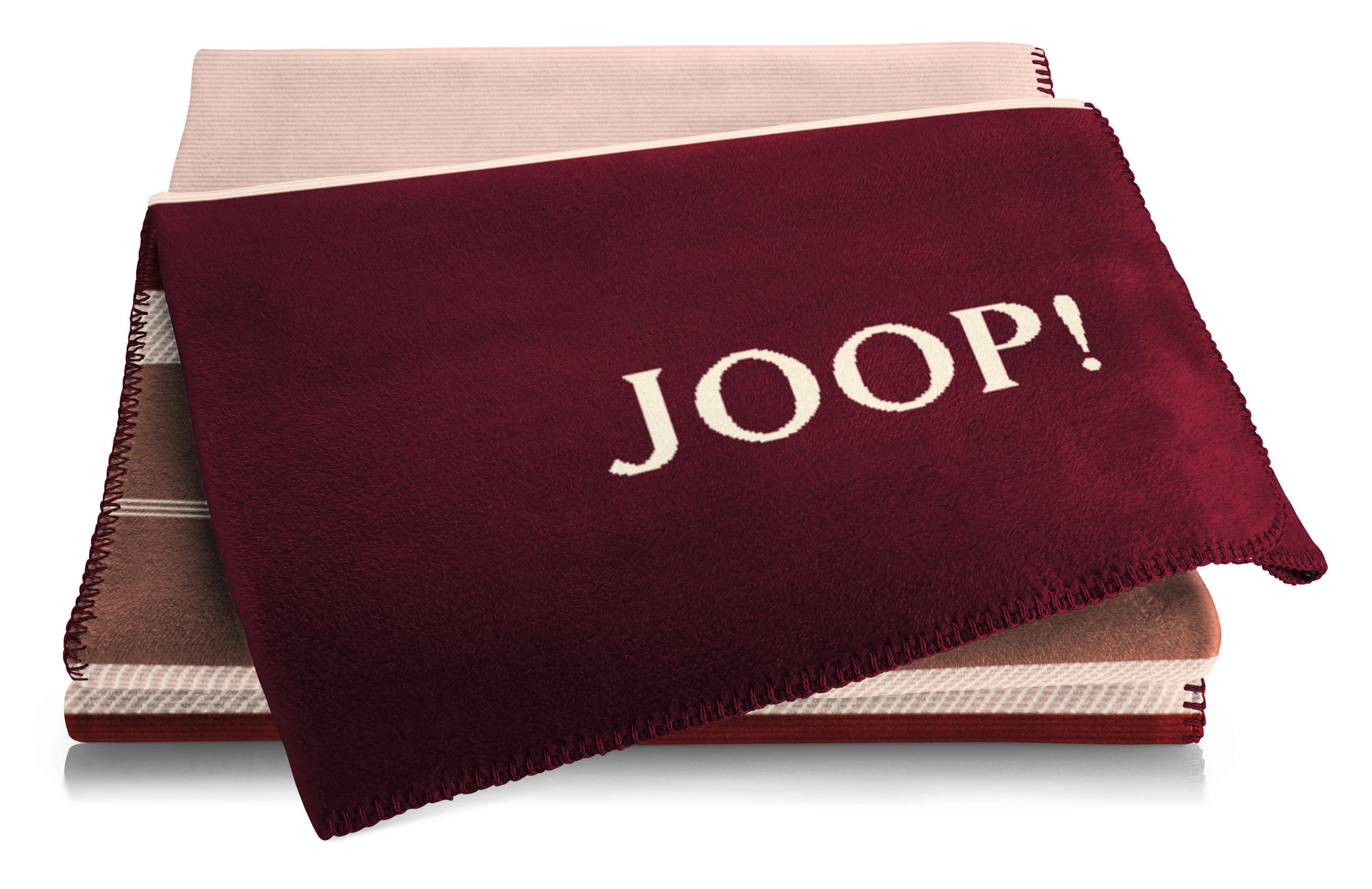 Joop! Wohndecke Joop! HW 2025/26 Creme, Dunkelrot 150x200 cm