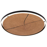 LED-DECKENLEUCHTE Hirnholz 40/5 cm   - Eichefarben, Natur, Holz/Metall (40/5cm) - Waldwelt