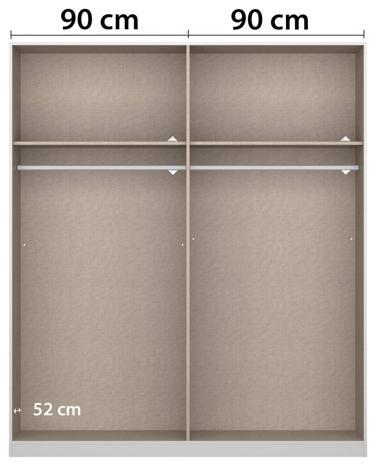DREHTÜRENSCHRANK 181/210/54 cm 4-türig Weiß, Weiß Hochglanz  - Weiß Hochglanz/Weiß, MODERN, Glas/Holzwerkstoff (181/210/54cm) - Rauch Möbel