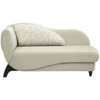RÉCAMIERE in Webstoff Beige  - Beige/Schwarz, Modern, Holz/Textil (171-190/87/84cm) - Joka