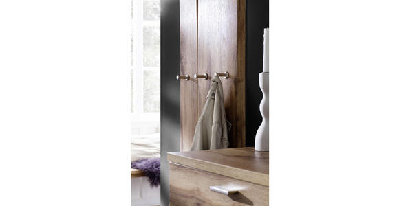 GARDEROBE 4-teilig in 205/205/40 cm - Eichefarben/Weiß, Design, Holzwerkstoff (205/205/40cm) - Carryhome