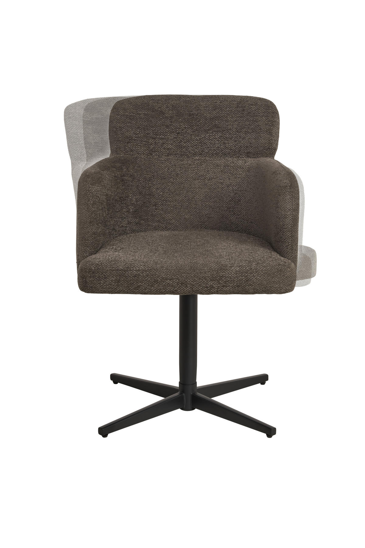 ARMLEHNSTUHL  in Eisen Webstoff  - Anthrazit/Schwarz, KONVENTIONELL, Holz/Textil (58,5/85/63cm) - Livetastic