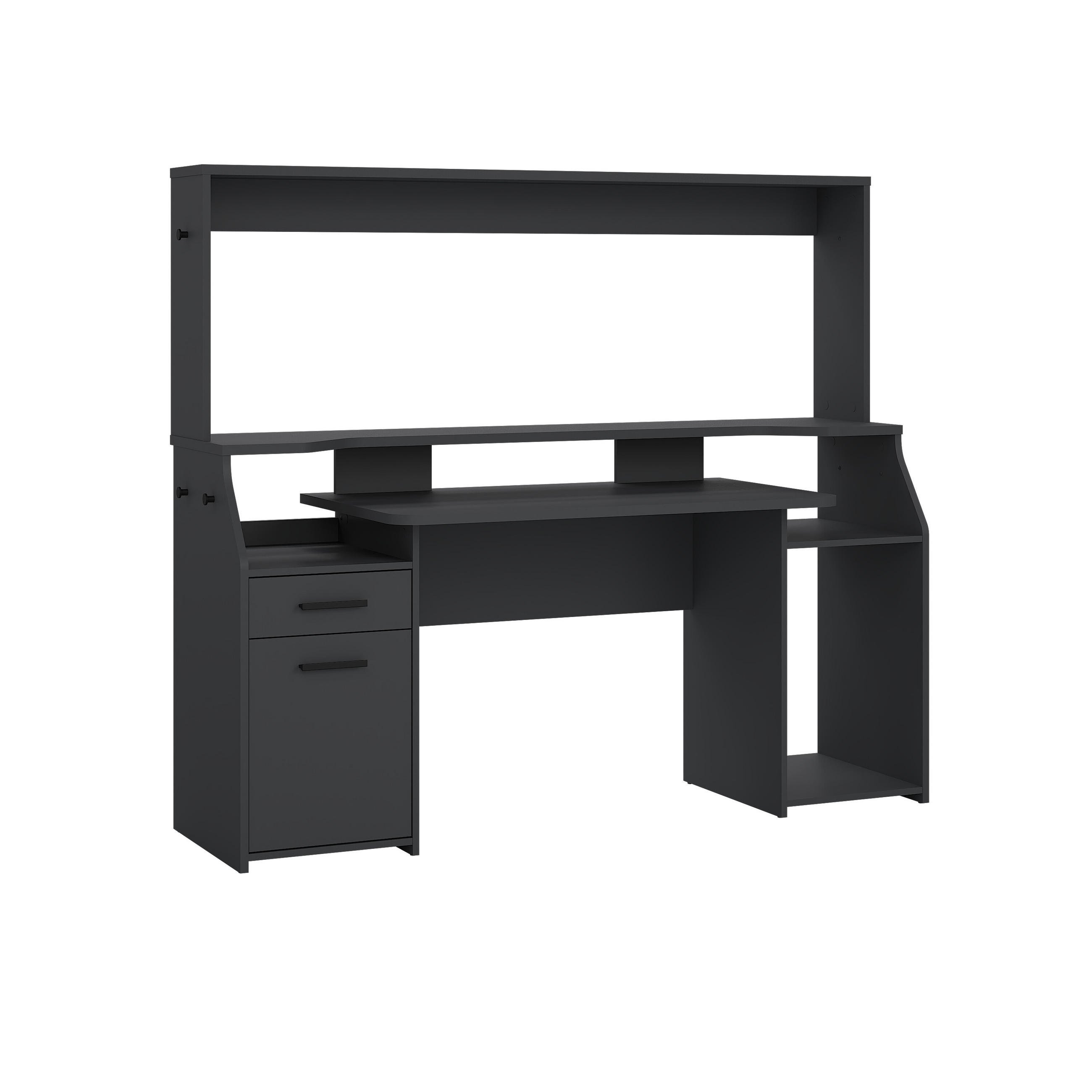 SKRIVBORD  i svart  - svart, Design, trämaterial (171/149,6/62,2cm) - Best Price