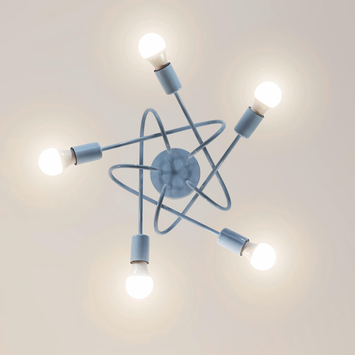 KINDERDECKENLEUCHTE OXFORD 50/50/31 cm   - Pastellblau, LIFESTYLE, Metall (50/50/31cm)