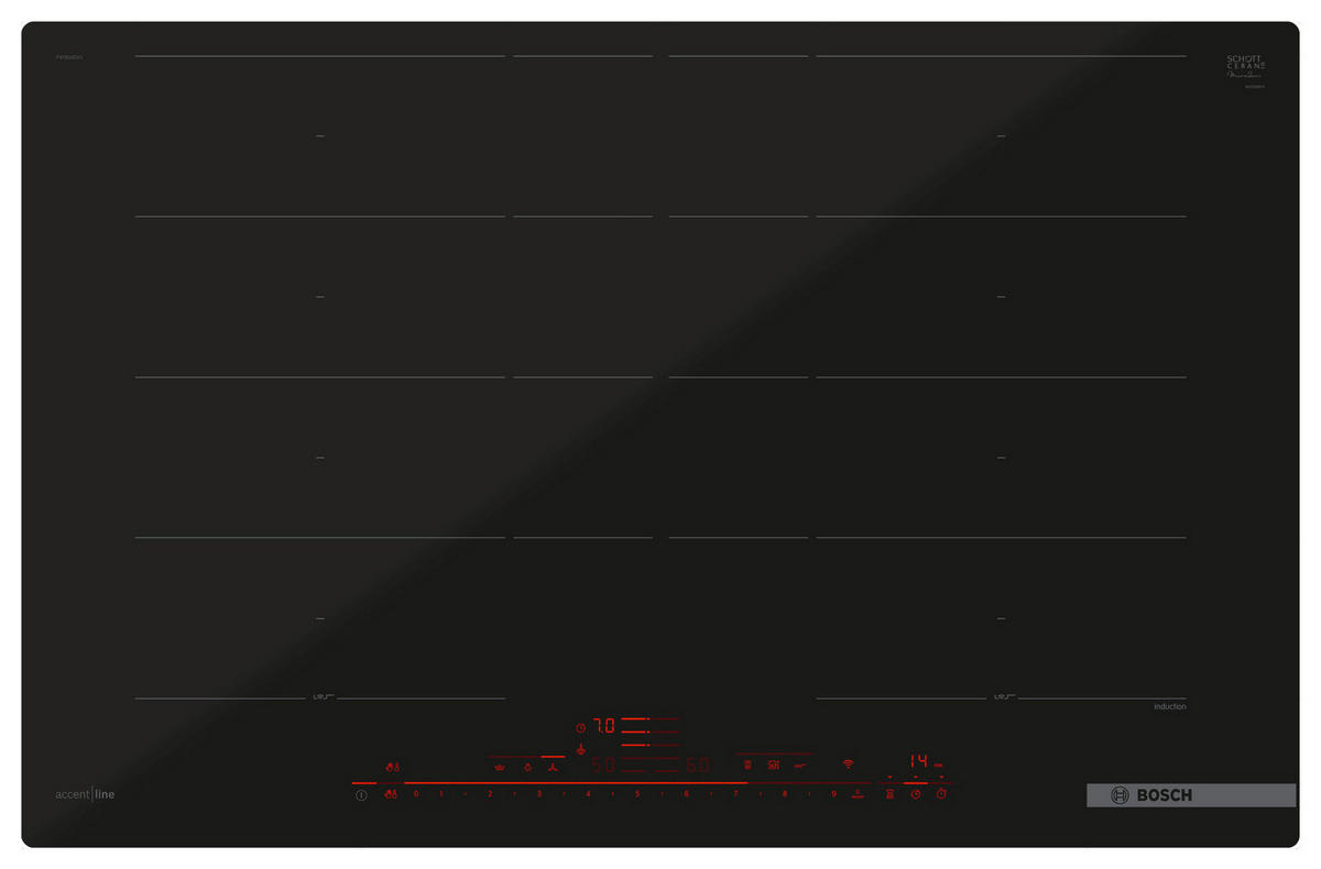 INDUKTIONSKOCHFELD - Schwarz, Basics, Glas (79,2/56/51,2cm) - Bosch