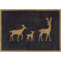 Covoraș De Intrare 60/85 cm  - bej/antracit, Design, plastic/textil (60/85cm) - wash+dry