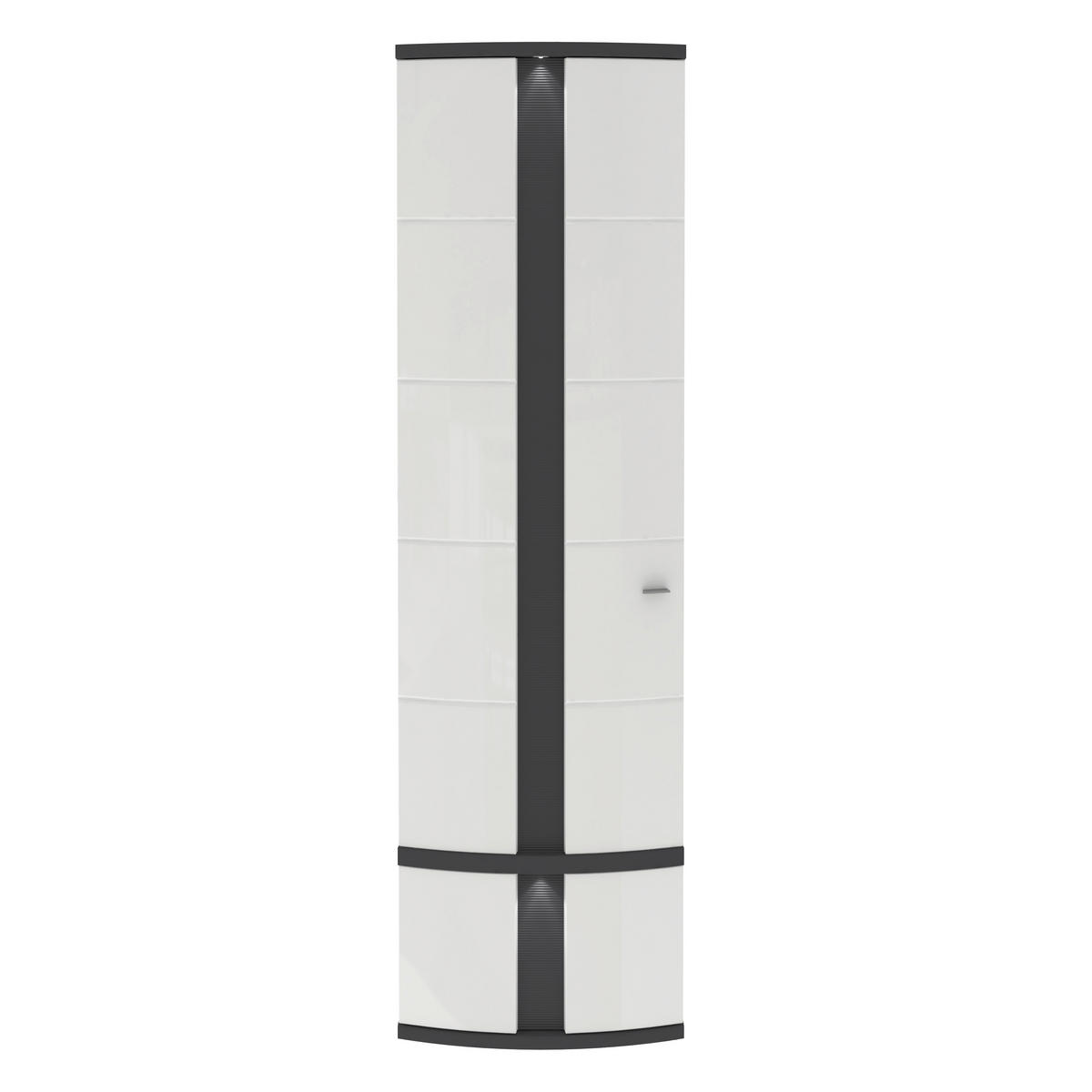 GARDEROBENSCHRANK  in 60/209/40 cm  - Chromfarben/Graphitfarben, Design, Holzwerkstoff/Metall (60/209/40cm) - Livetastic