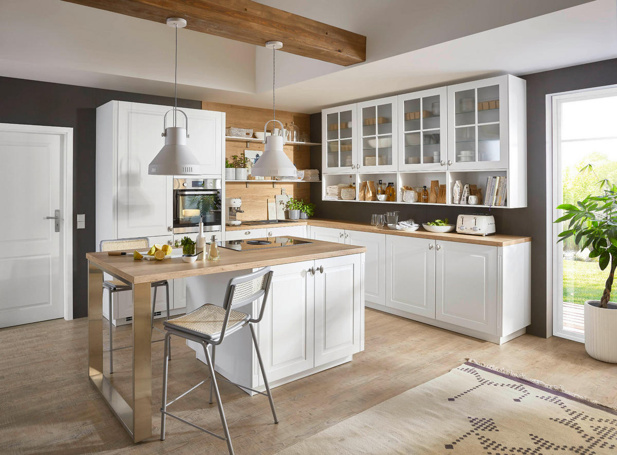 INBYGGNADSKÖK   - vit, Design, trämaterial - Celina