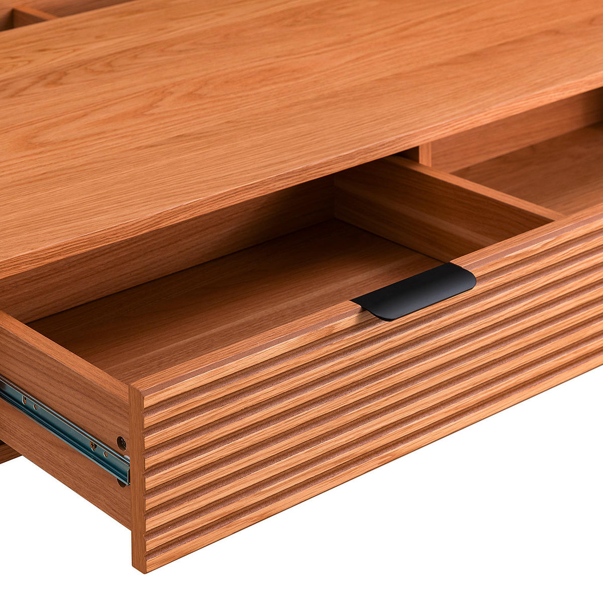 COUCHTISCH Eiche furniert 120/60/40 cm rechteckig Schwarz, Eichefarben  - Eichefarben/Schwarz, MODERN, Holz/Holzwerkstoff (120/60/40cm) - home24
