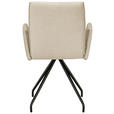 ARMLEHNSTUHL  in Stahl Mikrofaser, Webstoff  - Hellbraun/Beige, Design, Textil/Metall (49/91/60cm) - Moderano