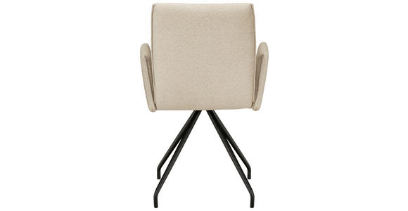 ARMLEHNSTUHL  in Stahl Mikrofaser, Webstoff  - Hellbraun/Beige, Design, Textil/Metall (49/91/60cm) - Moderano