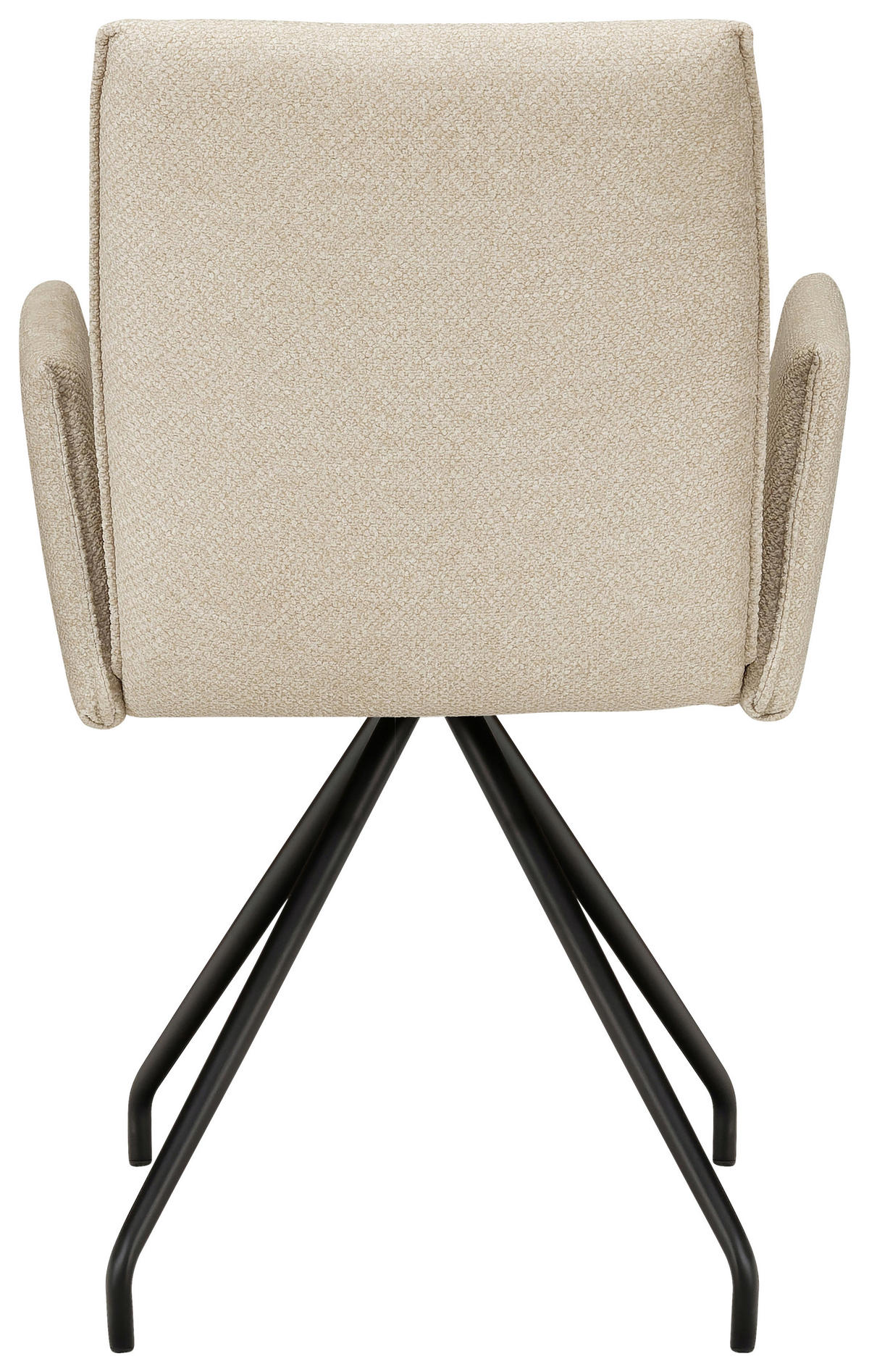 ARMLEHNSTUHL  in Stahl Mikrofaser, Webstoff  - Hellbraun/Beige, Design, Textil/Metall (49/91/60cm) - Moderano
