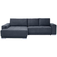 ECKSOFA inkl. Funktionen in Flachgewebe Anthrazit  195/293 cm  - Anthrazit/Silberfarben, Design, Holz/Textil (195/293cm) - Cantus