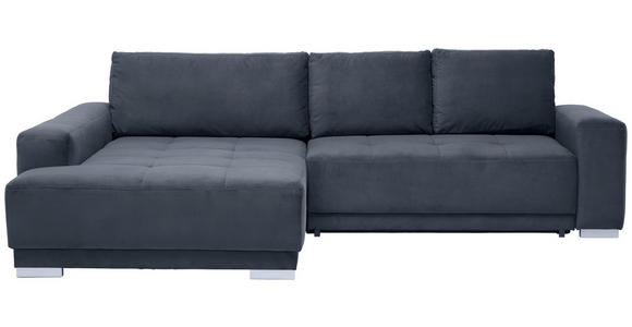 ECKSOFA inkl. Funktionen in Flachgewebe Anthrazit  195/293 cm  - Anthrazit/Silberfarben, Design, Holz/Textil (195/293cm) - Cantus