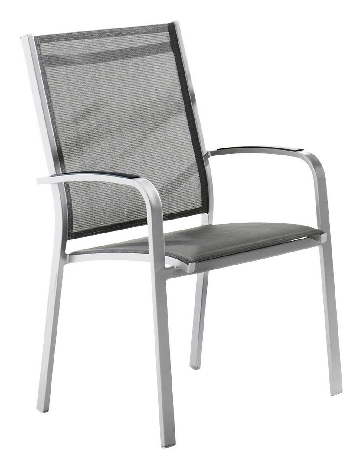 STAPELSESSEL in Metall, Textil Graphitfarben, Grau  - Graphitfarben/Grau, Basics, Textil/Metall (61/98/57cm) - Sieger