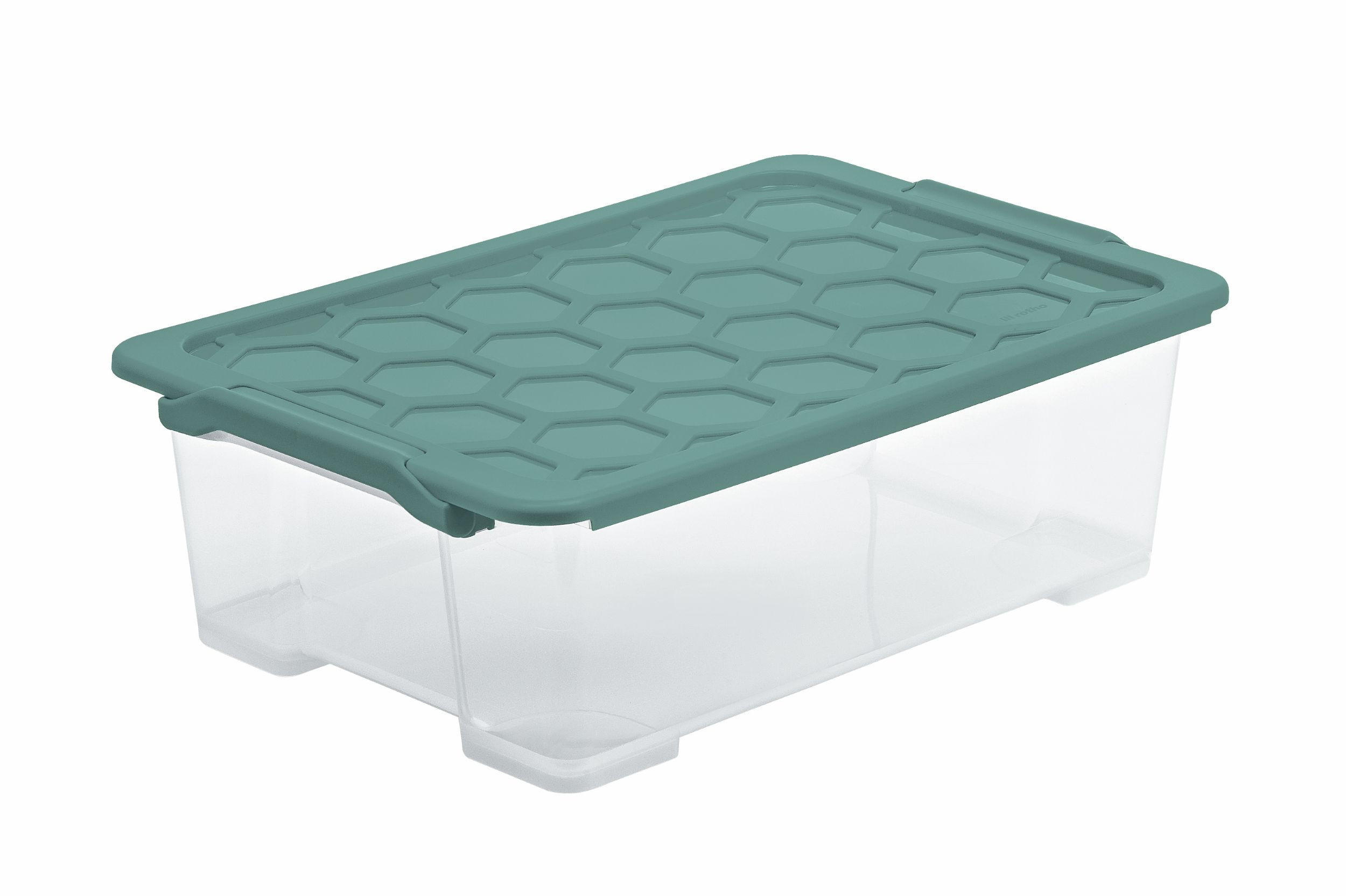 BOX MIT DECKEL EVO SAFE  - Transparent/Grün, Basics, Kunststoff (59/39,5/18,5cm) - Rotho
