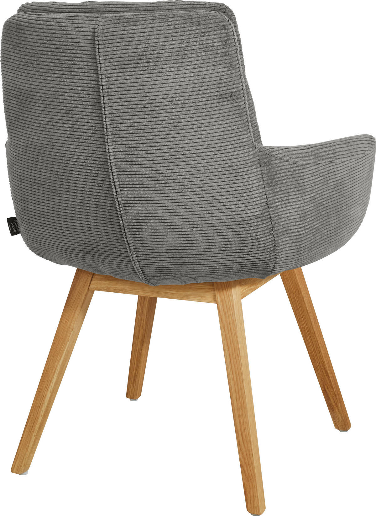 ARMLEHNSTUHL  in Cord  - Eichefarben/Grau, Design, Holz/Textil (63/90/69cm) - Johann Jakob