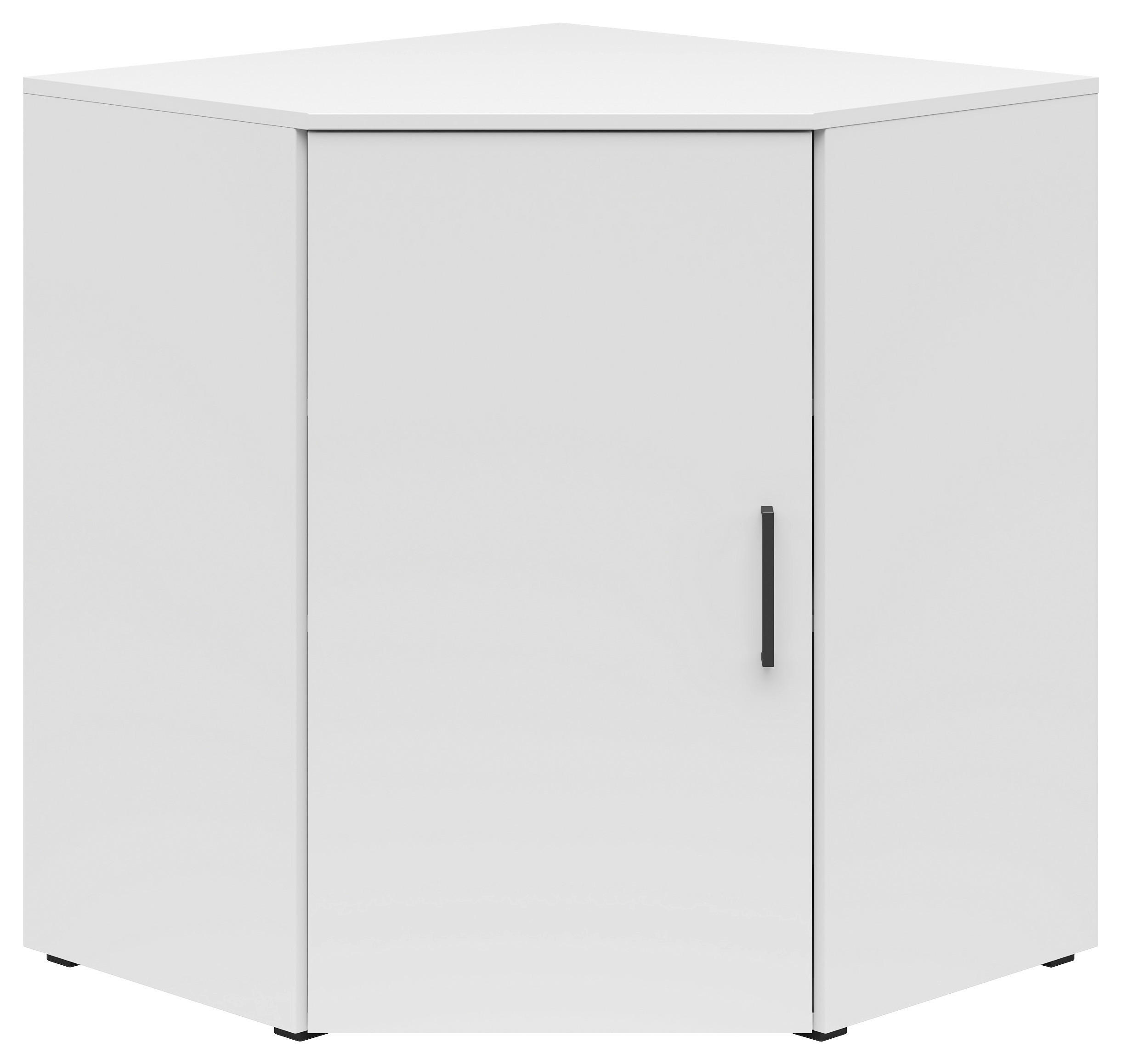ROHOVÁ KOMODA, biela, 71,5/83/71,5 cm - čierna/biela, Modern, kompozitné drevo/plast (71,5/83/71,5cm) - Carryhome