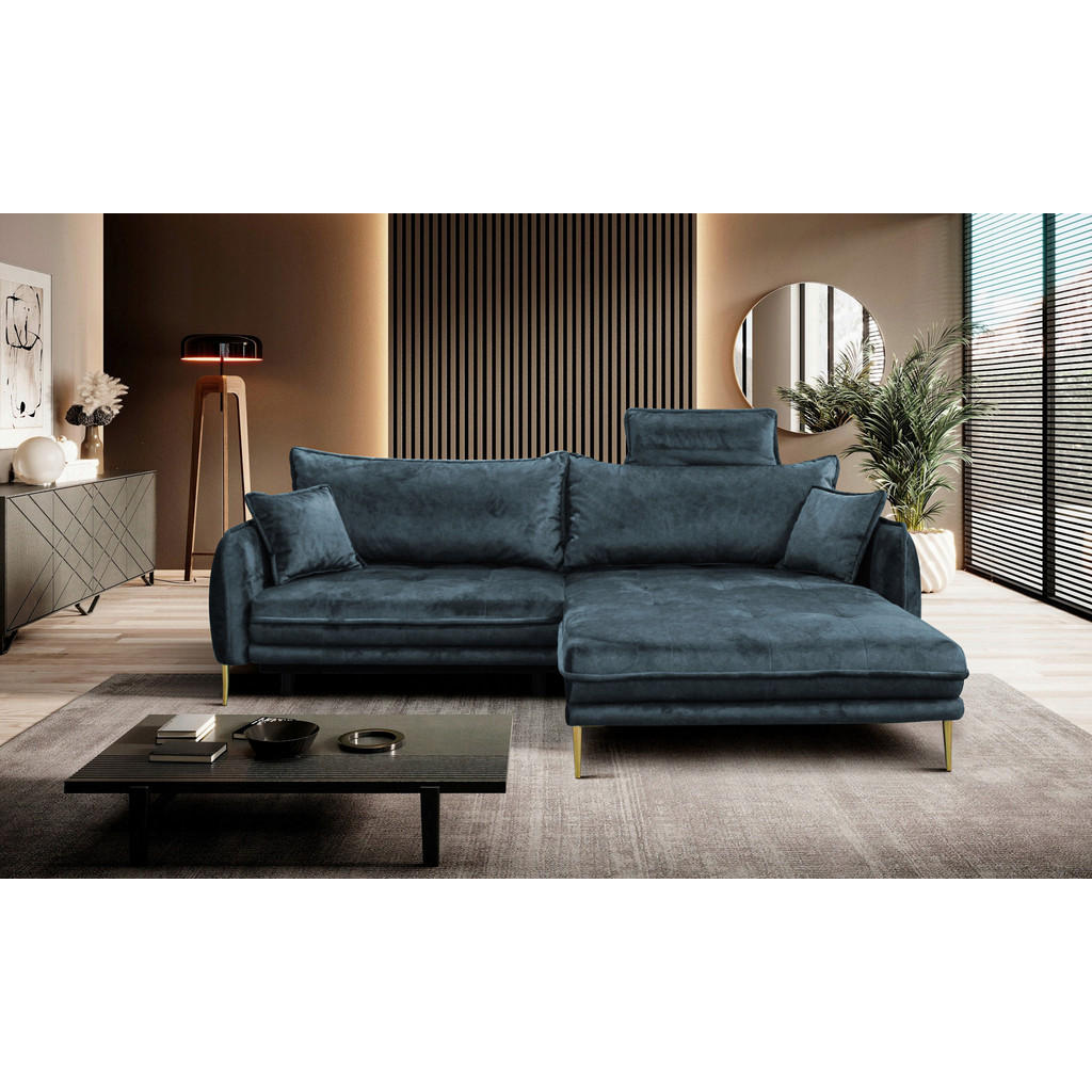 MID.YOU ROHOVÁ SEDAČKA, textil, modrá