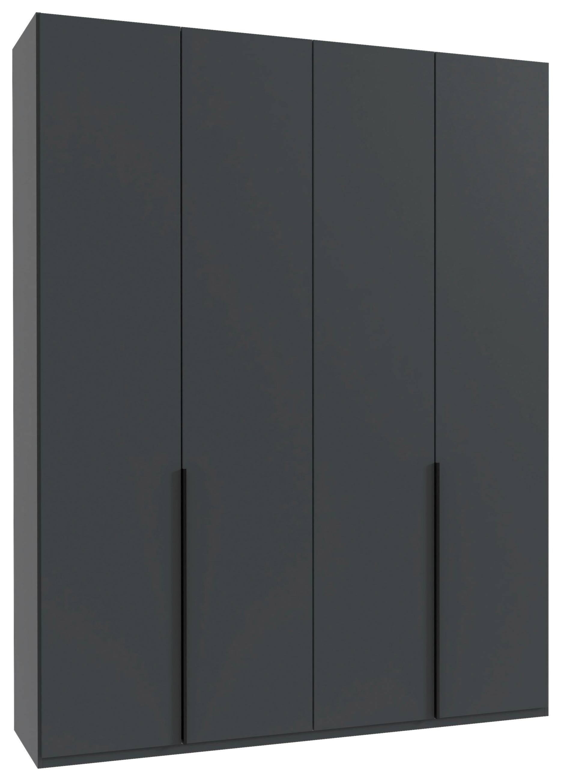 DREHTÜRENSCHRANK 180/236/58 cm 4-türig Graphitfarben  - Graphitfarben/Schwarz, MODERN, Holzwerkstoff/Metall (180/236/58cm) - MID.YOU