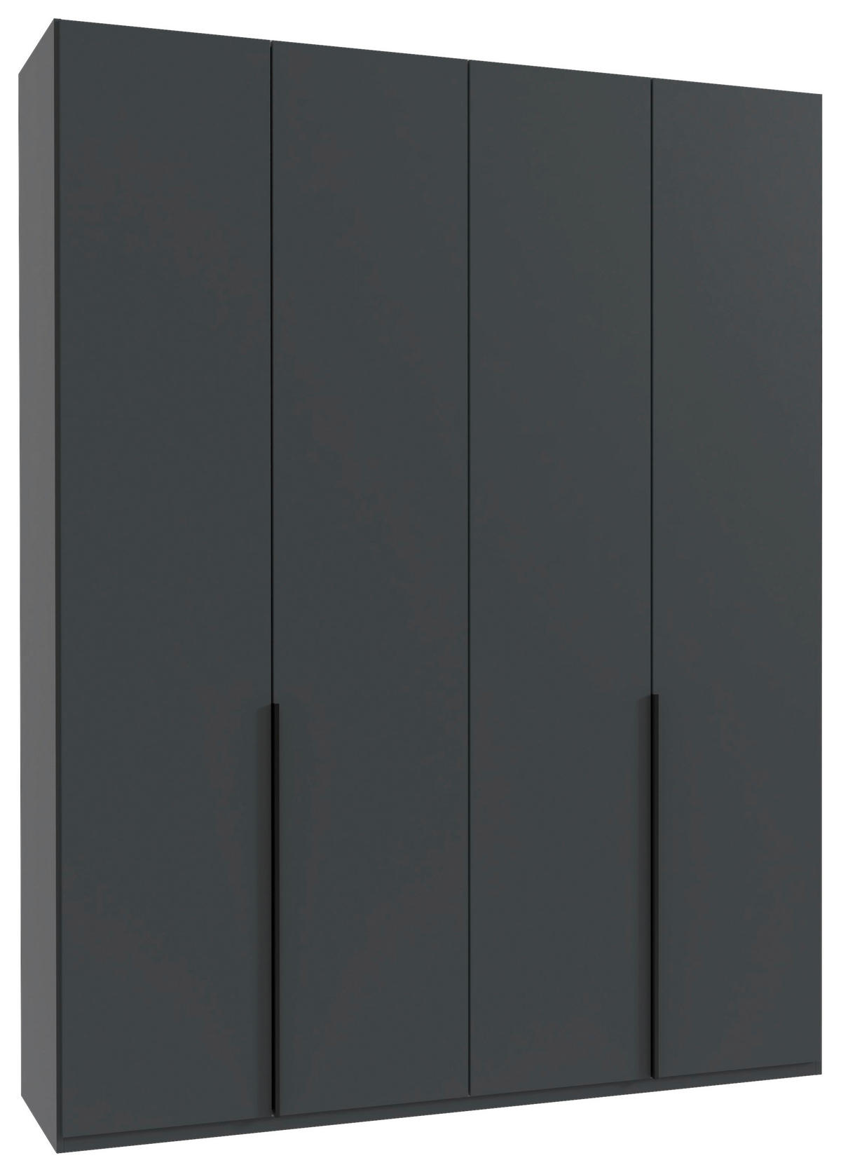 DREHTÜRENSCHRANK in Graphitfarben  - Schwarz/Graphitfarben, Modern, Holzwerkstoff/Metall (180/236/58cm) - MID.YOU