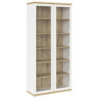 VITRINE  in Weiß, Eiche Artisan  - Weiß/Eiche Artisan, KONVENTIONELL, Holzwerkstoff (94/201/38cm) - Xora
