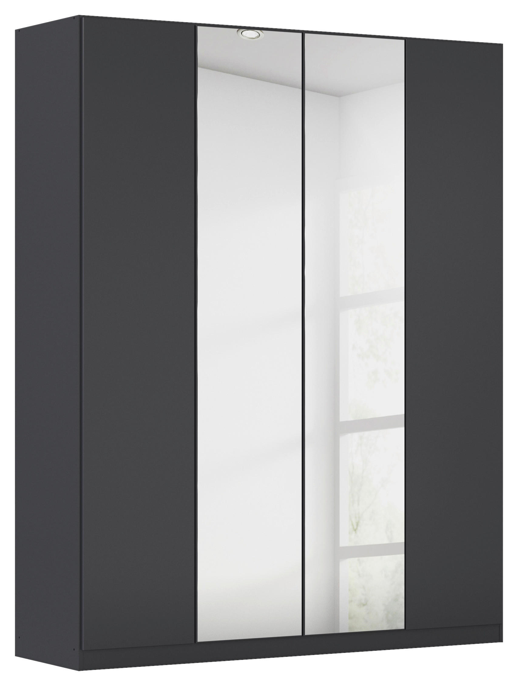 FALTTÜRENSCHRANK in Dunkelgrau  - Dunkelgrau, Holzwerkstoff (181/229/54cm) - Boxxx