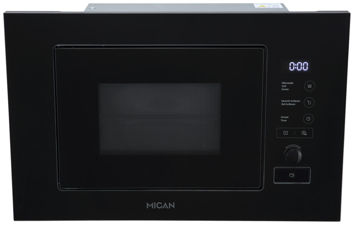 EINBAUMIKROWELLE MGM17SCBG  - Schwarz, Basics, Glas/Metall (60/38,2/32cm) - Mican