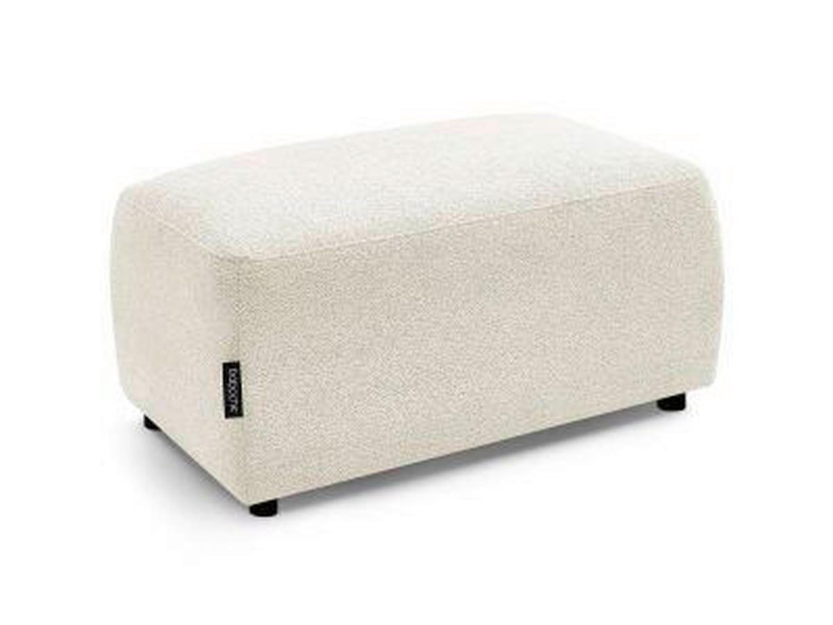 HOCKER ATILLA Flachgewebe Weiß  - Schwarz/Weiß, MODERN, Kunststoff/Textil (92/44/48cm)