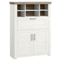 HIGHBOARD  104,5/142,6/42,2 cm  - Eichefarben/Weiß, Design, Holzwerkstoff/Metall (104,5/142,6/42,2cm) - SetOne by Musterring