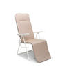 SONNENLIEGE 58/108/75 cm  - Beige/Weiß, Basics, Textil/Metall (58/108/75cm)