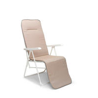 SONNENLIEGE 58/108/75 cm  - Beige/Weiß, Basics, Textil/Metall (58/108/75cm)
