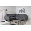ECKSOFA in Dunkelgrau  - Dunkelgrau/Buchefarben, Design, Holz/Textil (242/242cm) - MID.YOU