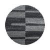 TEPPICH Hochflor Shaggy Karo Design Polypropylen Wohnzimmer Grau Rund 120x120 - Grau, Textil (120/120cm) - KADIMA DESIGN