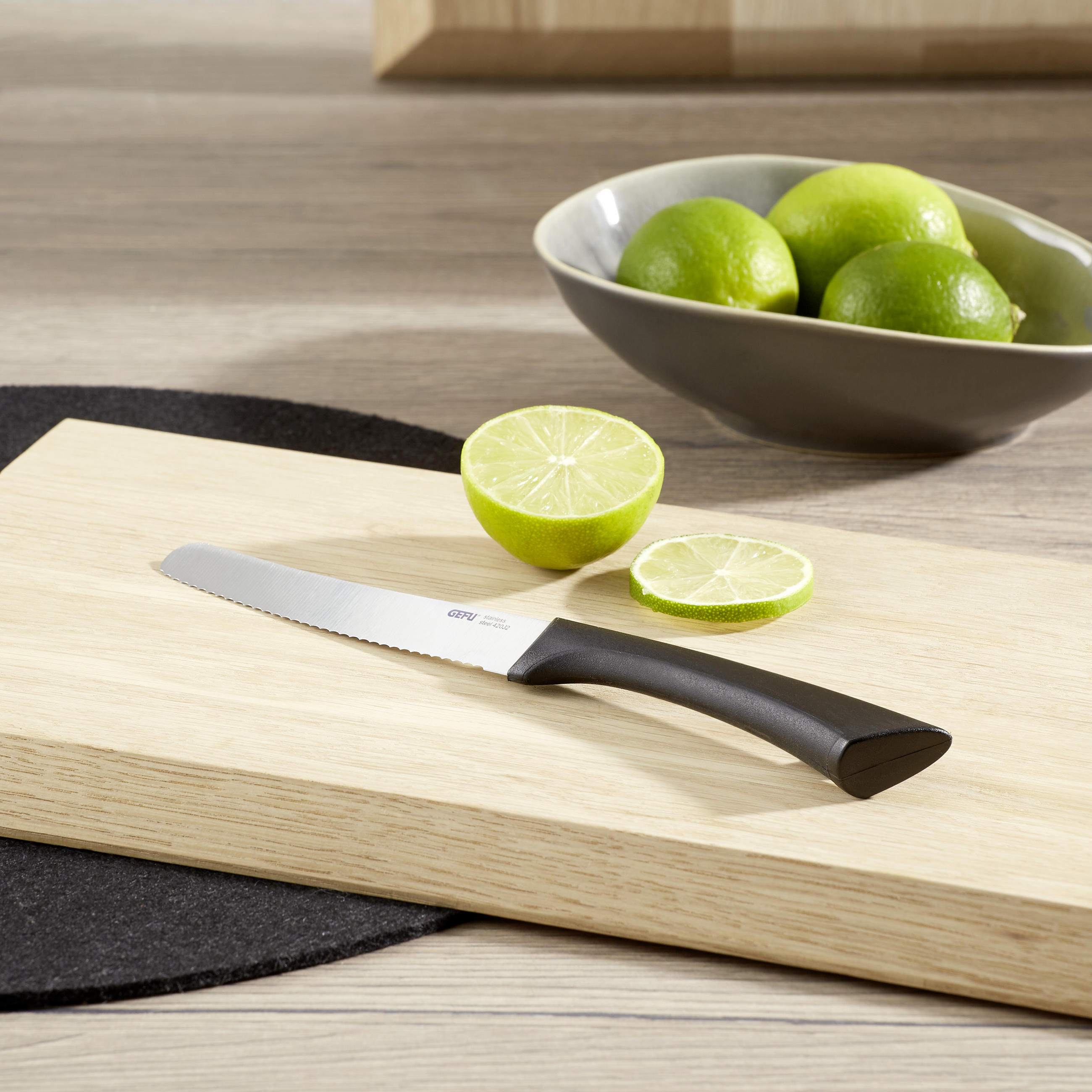 ALLZWECKMESSER  - Edelstahlfarben/Anthrazit, Basics, Kunststoff/Metall (8.2/1.8/29.2cm) - Gefu