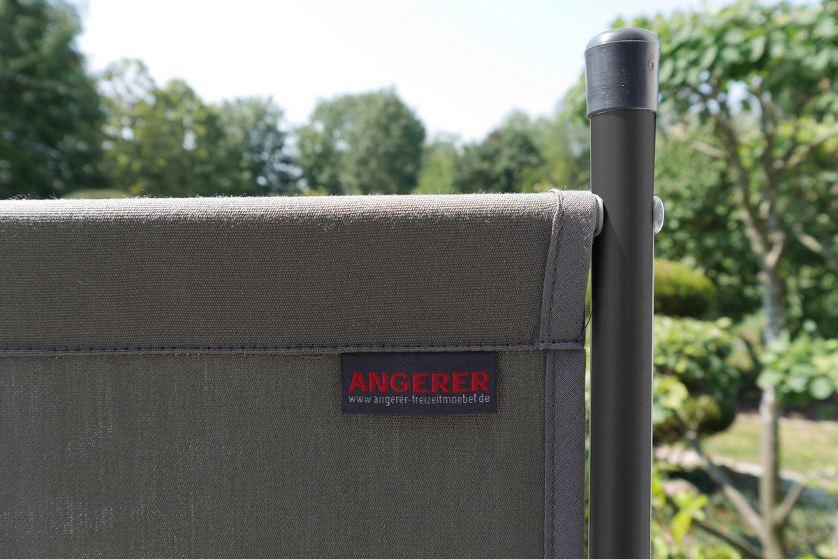 SICHTSCHUTZ - Dunkelgrau/Grau, Basics, Textil/Metall (165/165/25,2cm) - Boxxx