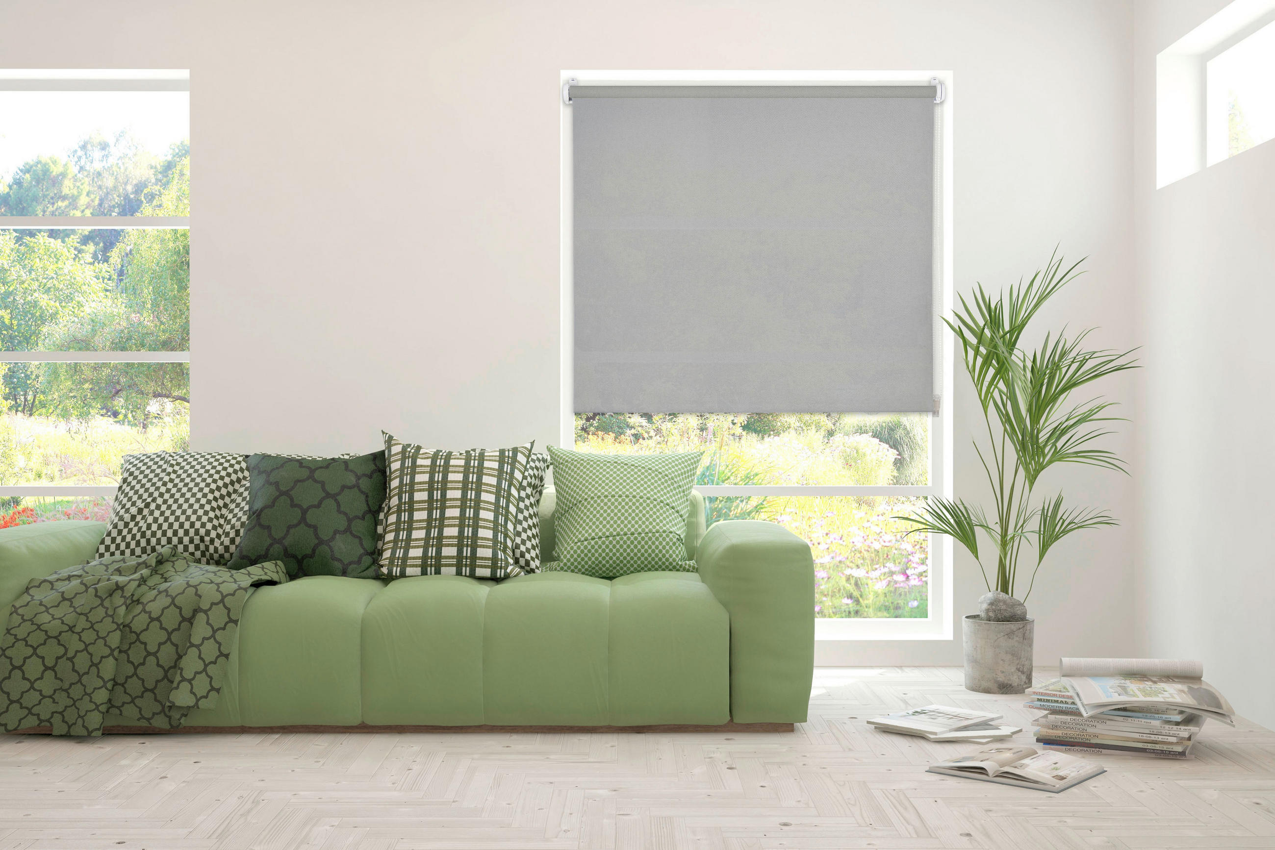 ROLLO  blickdicht     - Grau, Basics, Textil (70/150/4cm) - Homeware