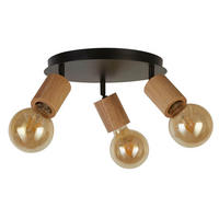 STRAHLER 42/9 cm   - Schwarz, Natur, Holz/Metall (42/9cm)