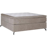 KONTINENTALSÄNG 180/200 cm  i beige  - beige/svart, Klassisk, metall/trä (180/200cm) - Ambiente