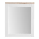 WANDSPIEGEL Weiß, Eichefarben  - Eichefarben/Weiß, Design, Glas/Holzwerkstoff (76/91/4cm) - Xora