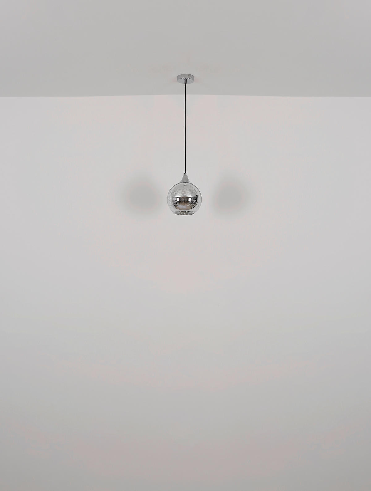 HÄNGLAMPA LOURDES 25/131 cm  - vit/kromfärg, Basics, metall/glas (25/131cm) - Globo