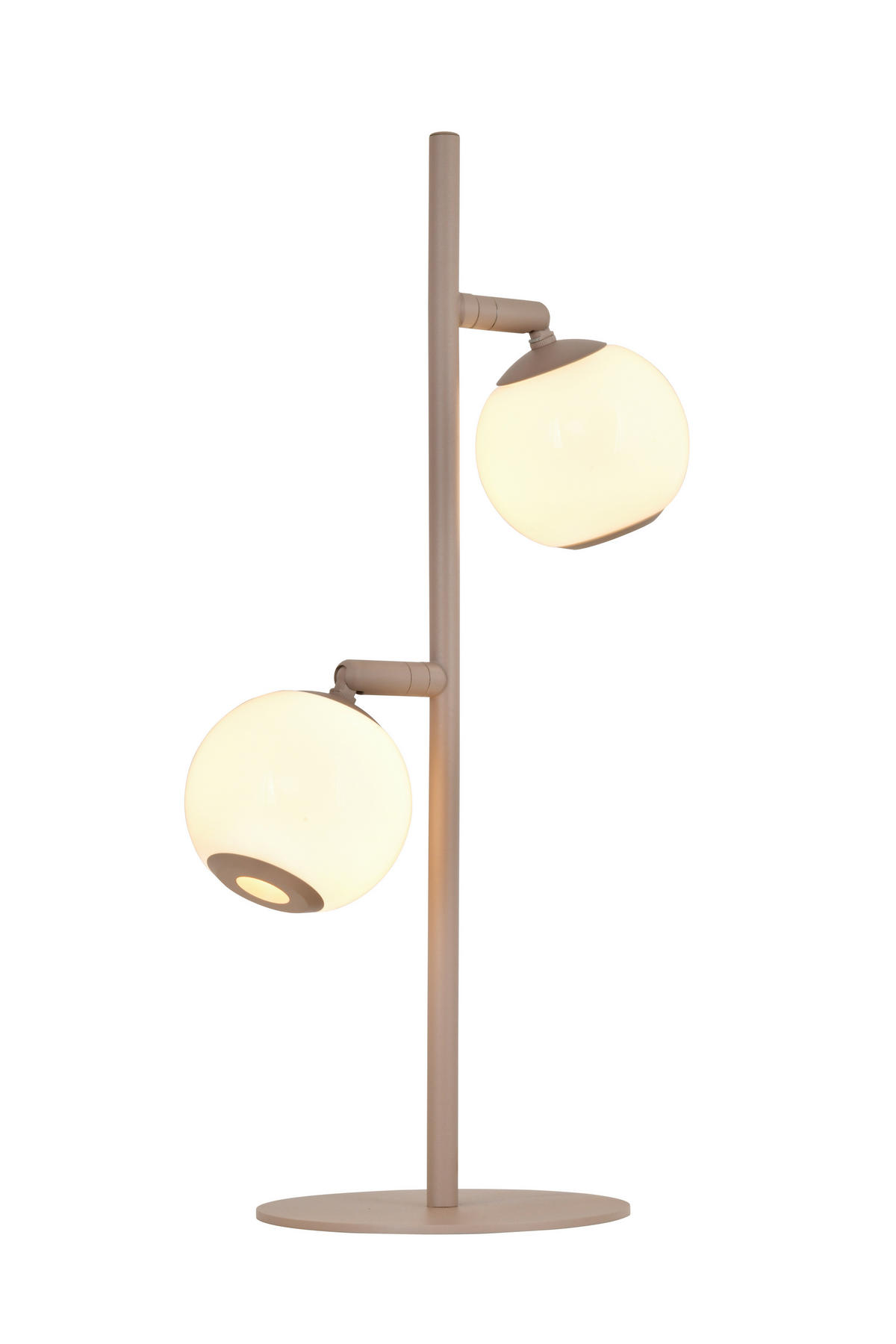 LED-TISCHLEUCHTE Luberon 32,5/49,5/19 cm  - Sandfarben/Schwarzchrom, Design, Glas/Kunststoff (32,5/49,5/19cm)