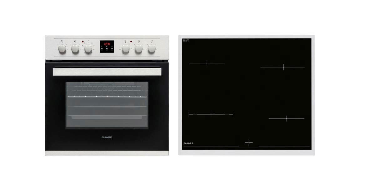 HERDSET SHARP K-62D19IM0-EU  - Edelstahlfarben/Schwarz, Basics (59,5/59,5/57,5cm) - Sharp