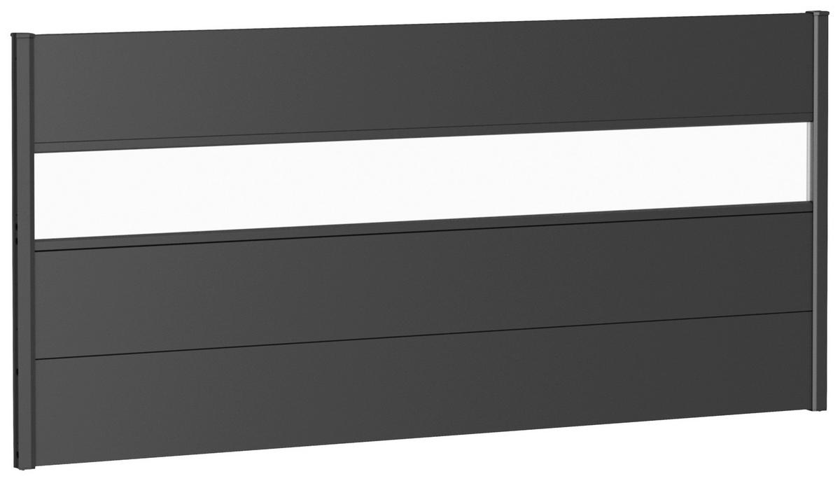 SICHTSCHUTZ - Dunkelgrau, Basics, Kunststoff/Metall (194/91/4,4cm) - Biohort