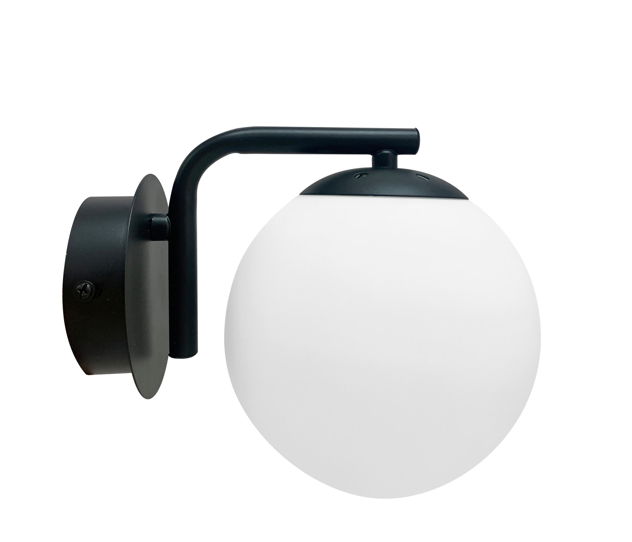 WANDLEUCHTE 21/15/16,5 cm   - Schwarz/Weiß, KONVENTIONELL, Metall (21/15/16,5cm)