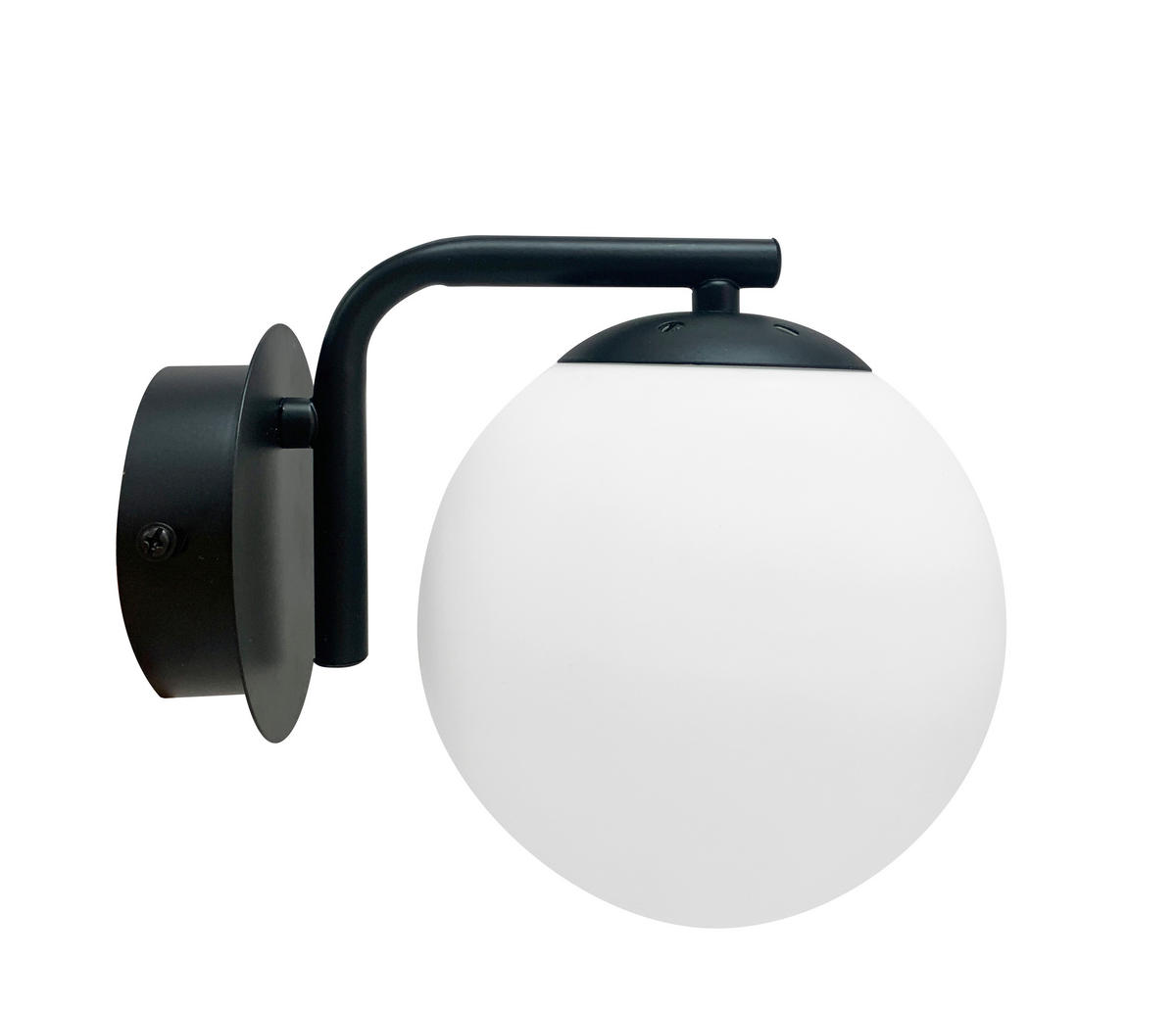 WANDLEUCHTE 21/15/16,5 cm   - Schwarz/Weiß, KONVENTIONELL, Metall (21/15/16,5cm)