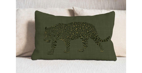 ZIERKISSEN  30/50 cm   - Schwarz/Grün, Design, Textil (30/50cm) - Novel