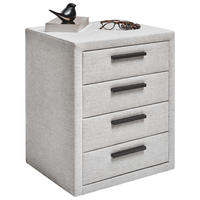 NACHTSCHRANK 49/59/41 cm  - Hellgrau/Schwarz, Basics, Textil/Metall (49/59/41cm) - Dieter Knoll
