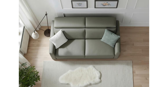 SCHLAFSOFA  in Mikrofaser Khaki  - Khaki/Schwarz, Design, Holz/Textil (184/85/97cm) - Novel